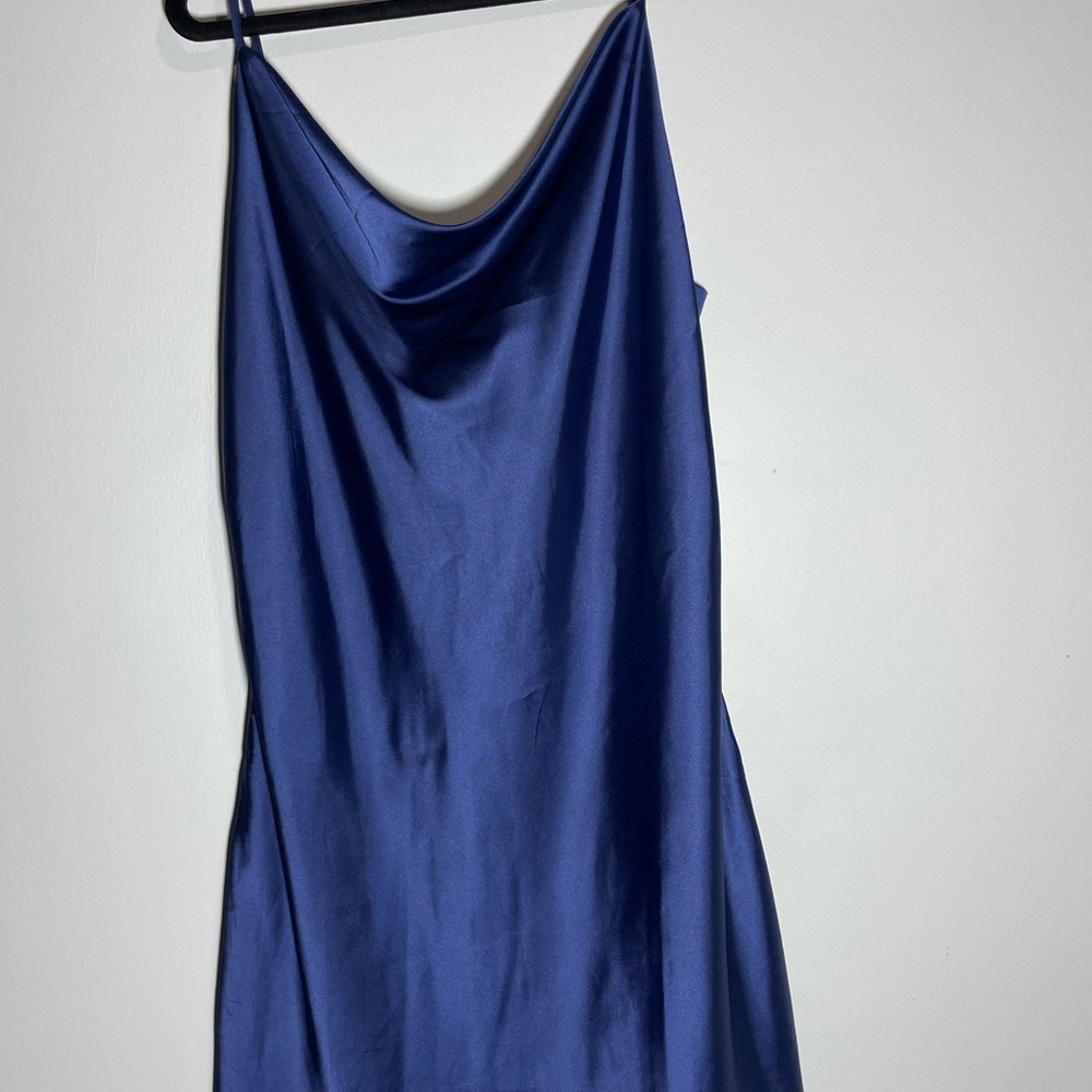 Altar'd State Navy Satin Slip Dress